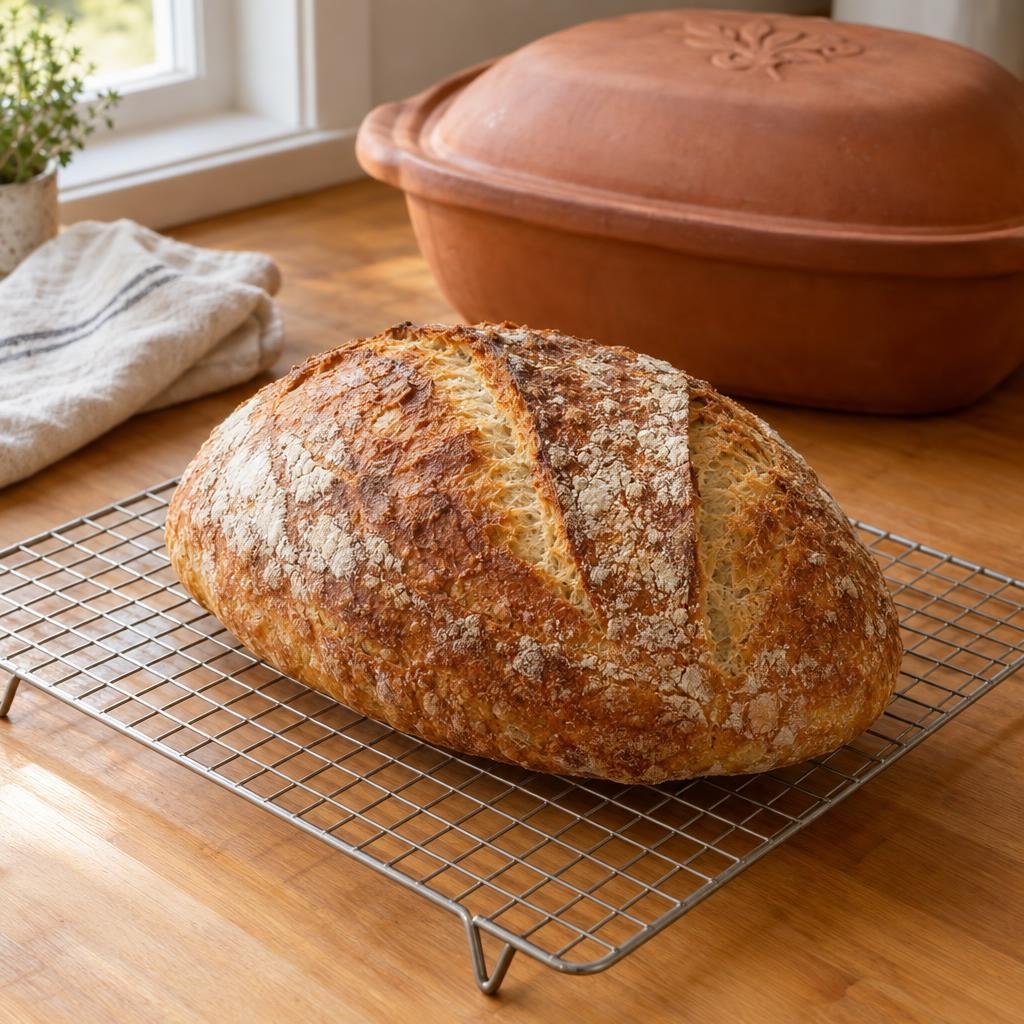 No-Knead White Bread